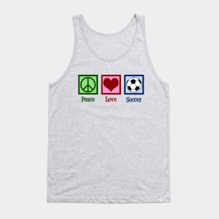 Cute Peace Love Soccer Tank Top